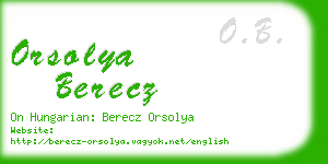 orsolya berecz business card